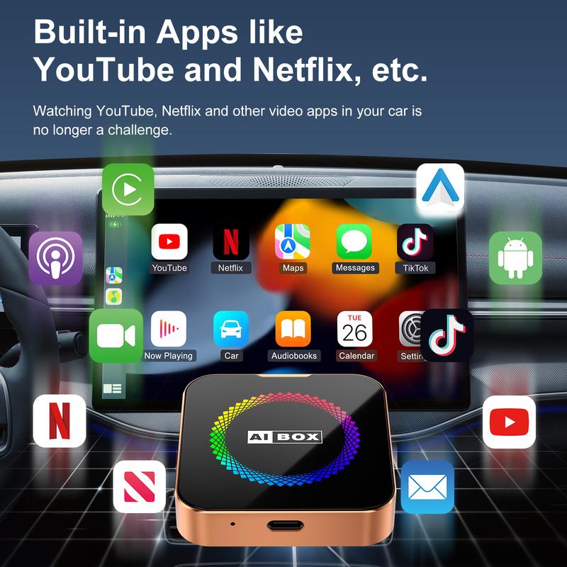 Aimoon Orange AI Cube Pro Max | Wireless AI Box for CarPlay