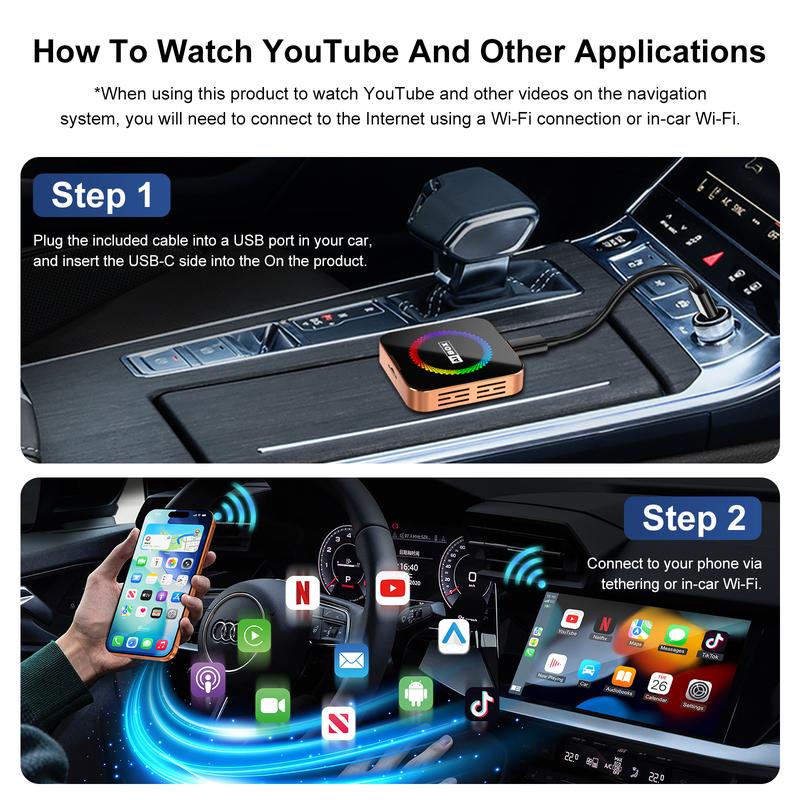 Aimoon Orange AI Cube Pro Max | Wireless AI Box for CarPlay
