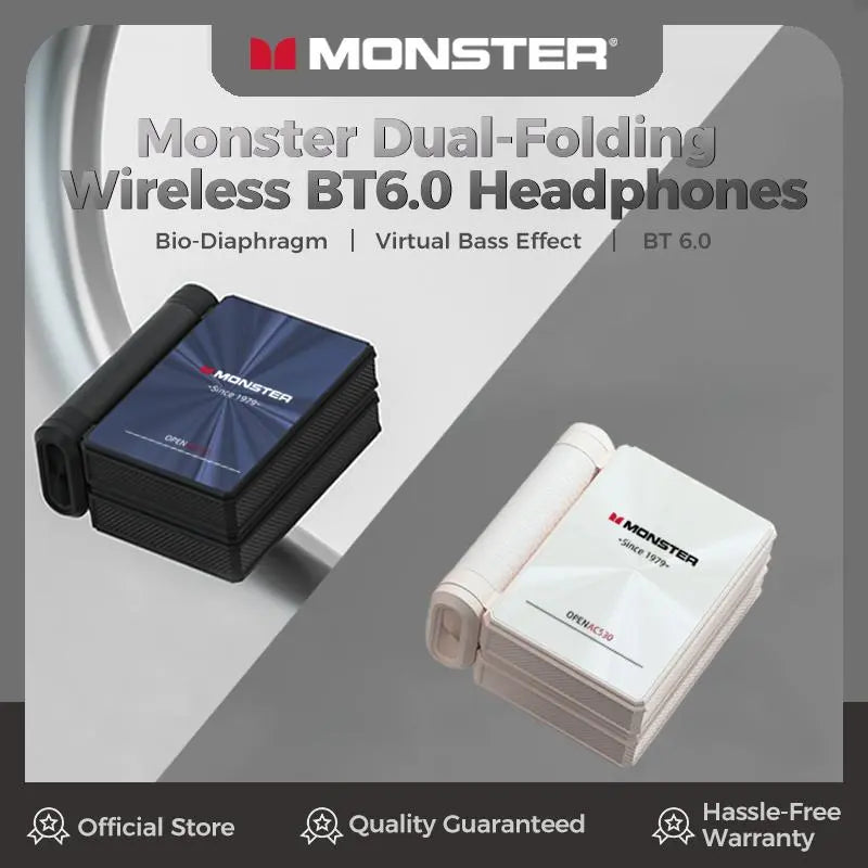 Monster Open-Ear Bluetooth Headset 🎧🔋