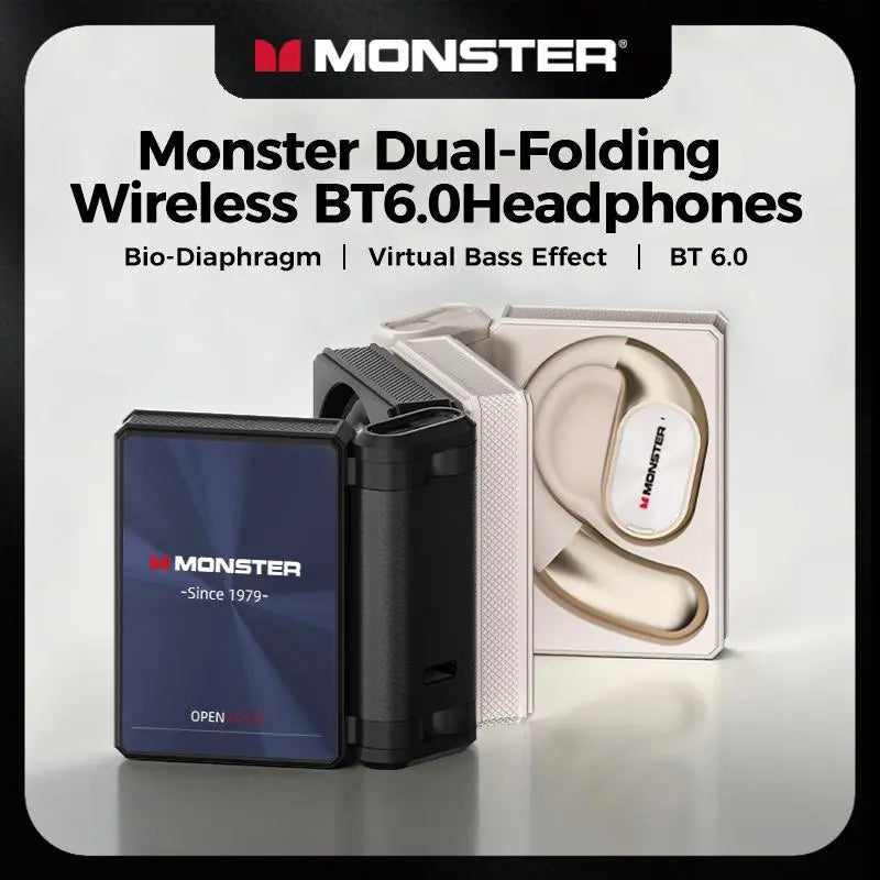 Monster Open-Ear Bluetooth Headset 🎧🔋